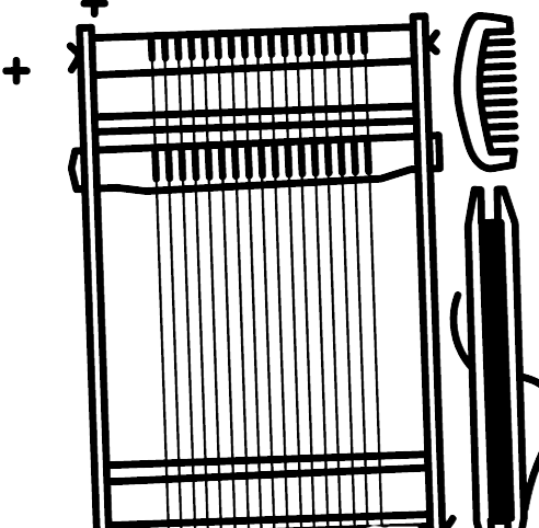 Drawing of a hand loom